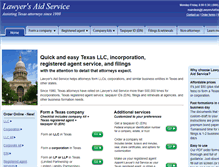 Tablet Screenshot of lawyersaidservice.com